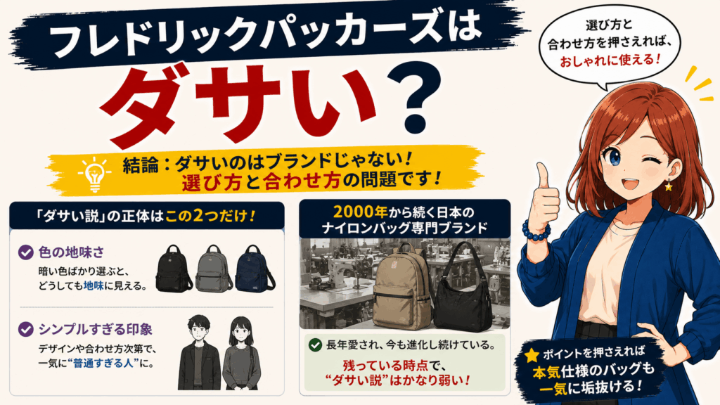 フレドリックパッカーズ ダサい
