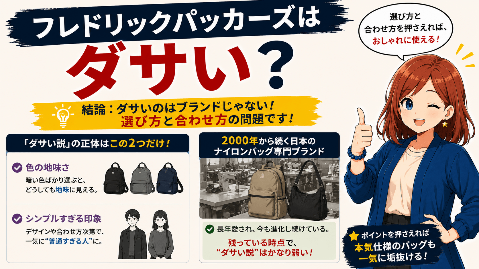フレドリックパッカーズ ダサい