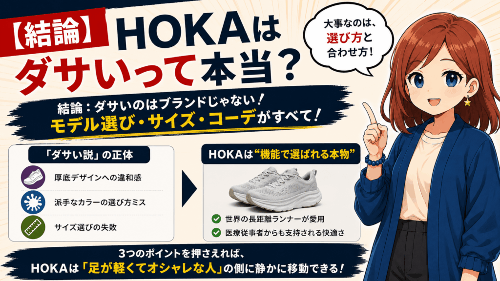 hoka スニーカー ダサい