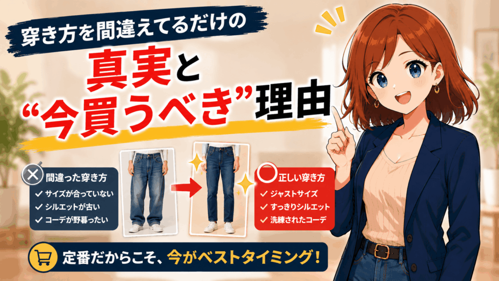 結論：リーバイス511は「ダサい」のではなく「ダサく穿かれているだけ」だった