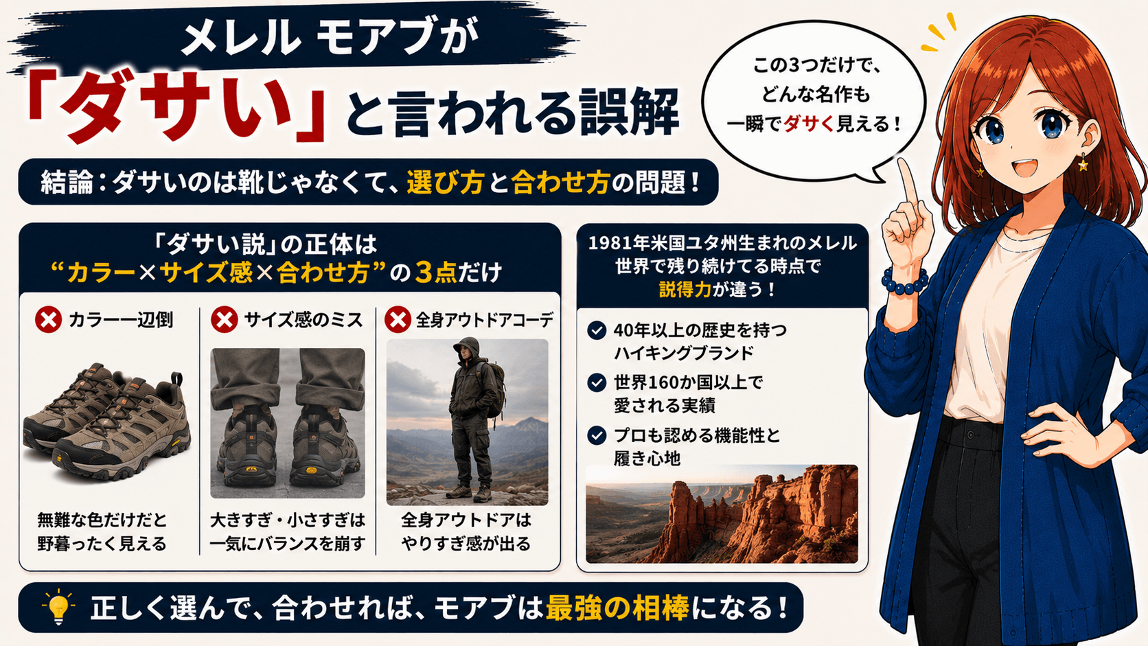 メレル モアブ ダサい