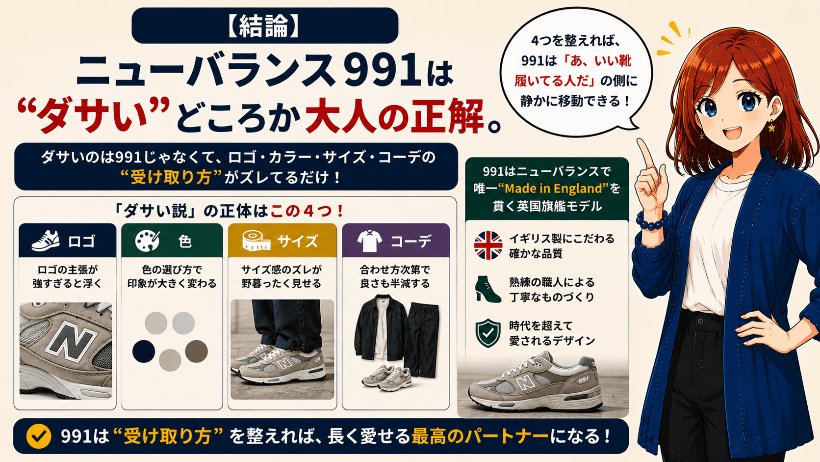 ニューバランス 991 ダサい