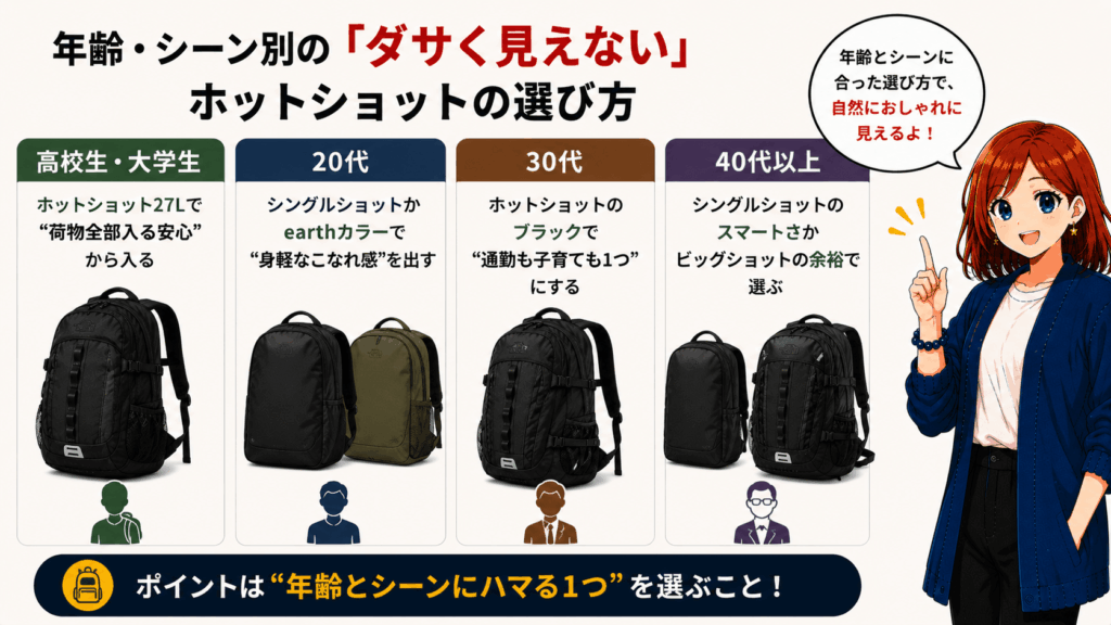 結論:ホットショットは「ダサい」のではなく「“本質で選べる人”の不朽の定番」だった