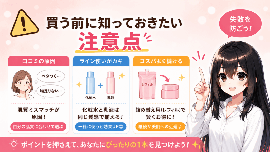 買う前に知っておきたい注意点