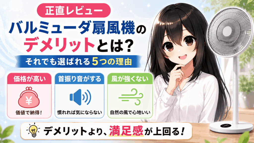 バルミューダ扇風機 デメリット