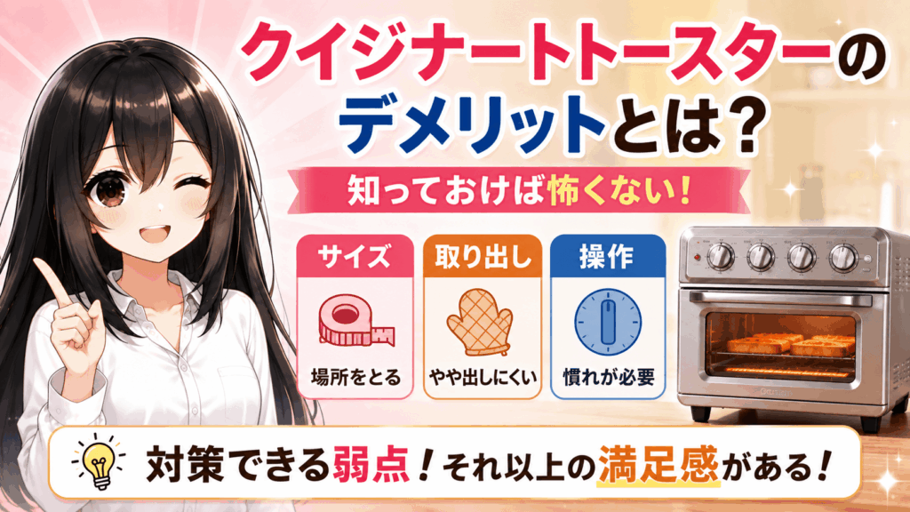 クイジナートトースター デメリット