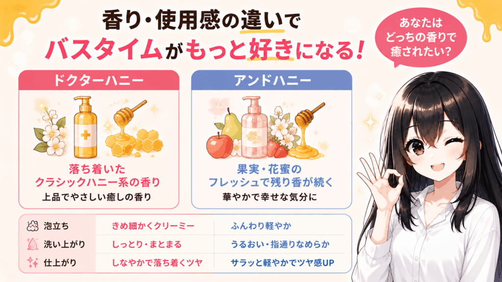 香り・使用感の違い:毎日のバスタイムをどう変えたい?