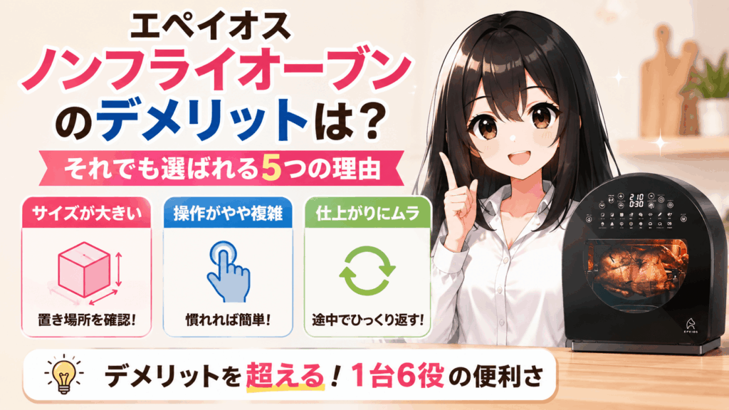 エペイオス ノンフライ オーブン デメリット