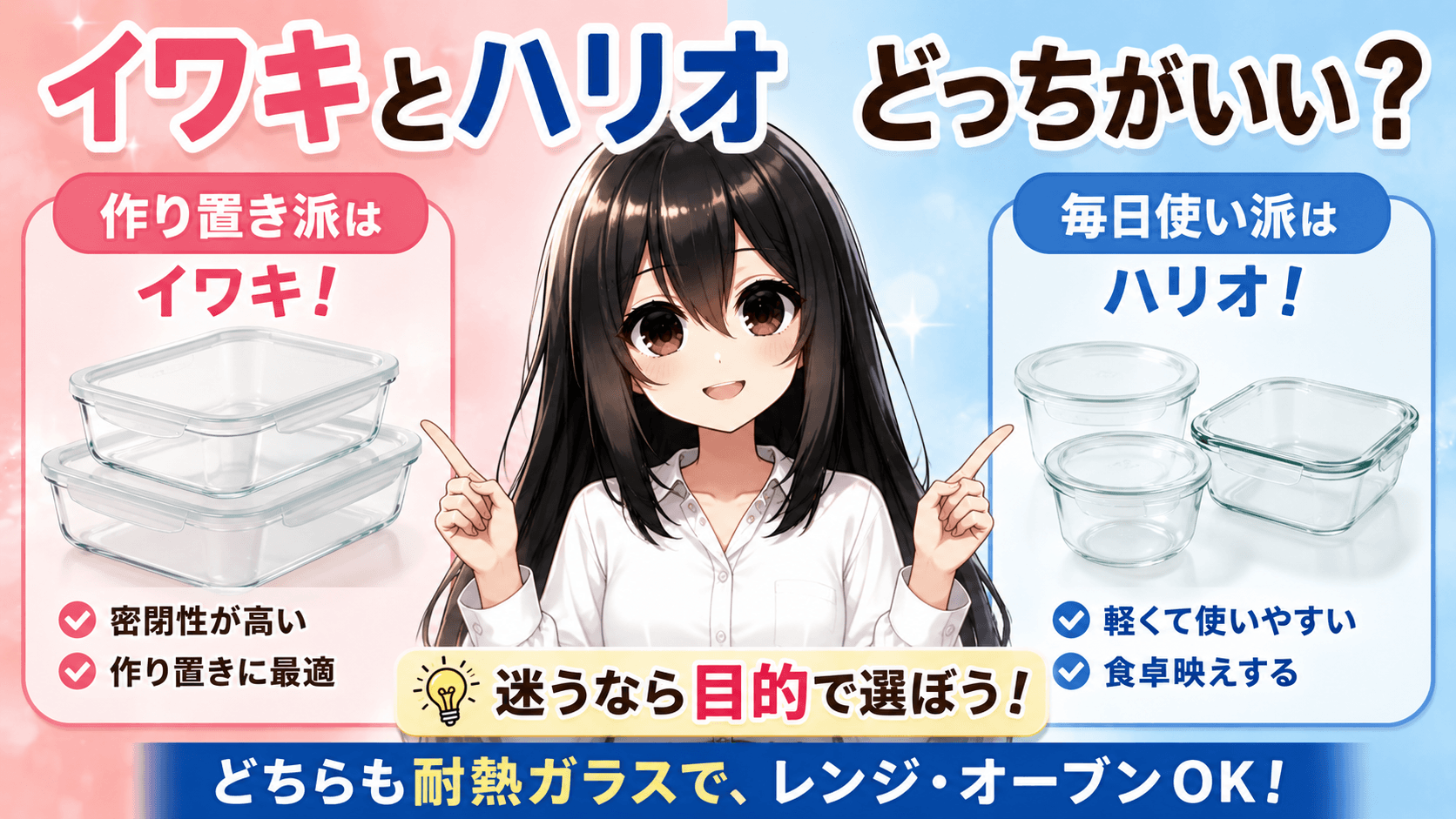 イワキとハリオどっちがいい