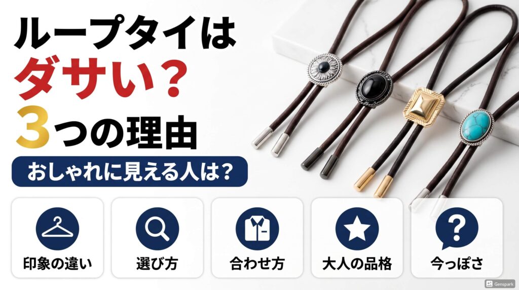ループタイ ダサい