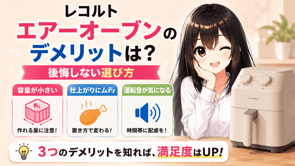 レコルト エアーオーブン デメリット