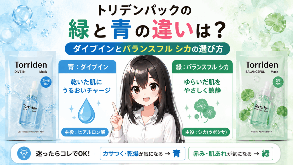 トリデンパック 緑と青の違い