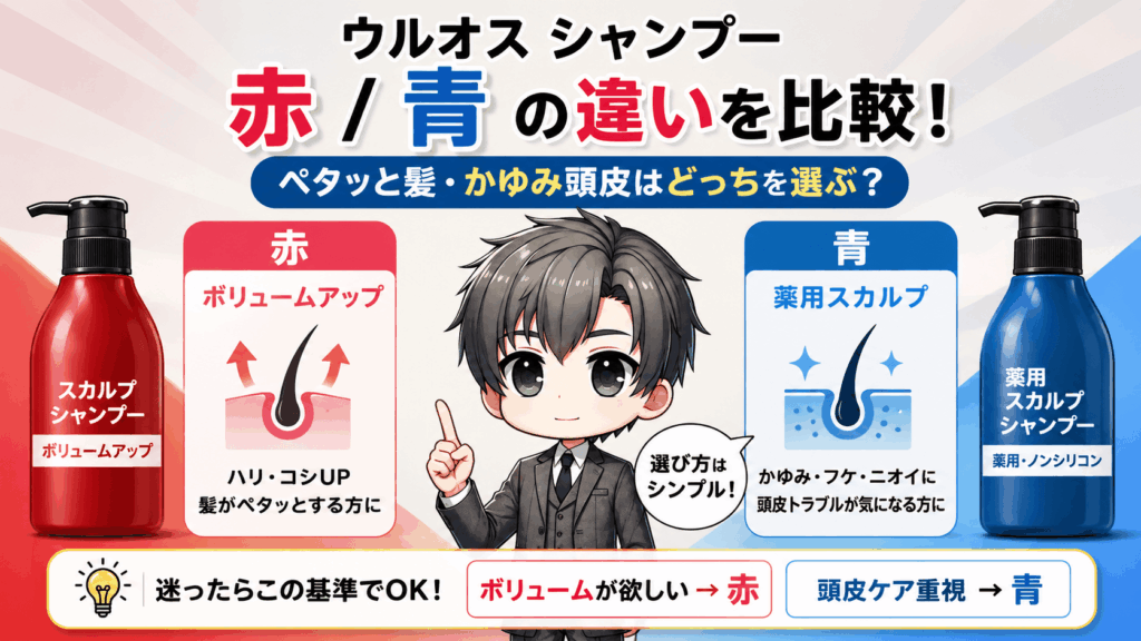 ウルオス シャンプー 赤と青の違い